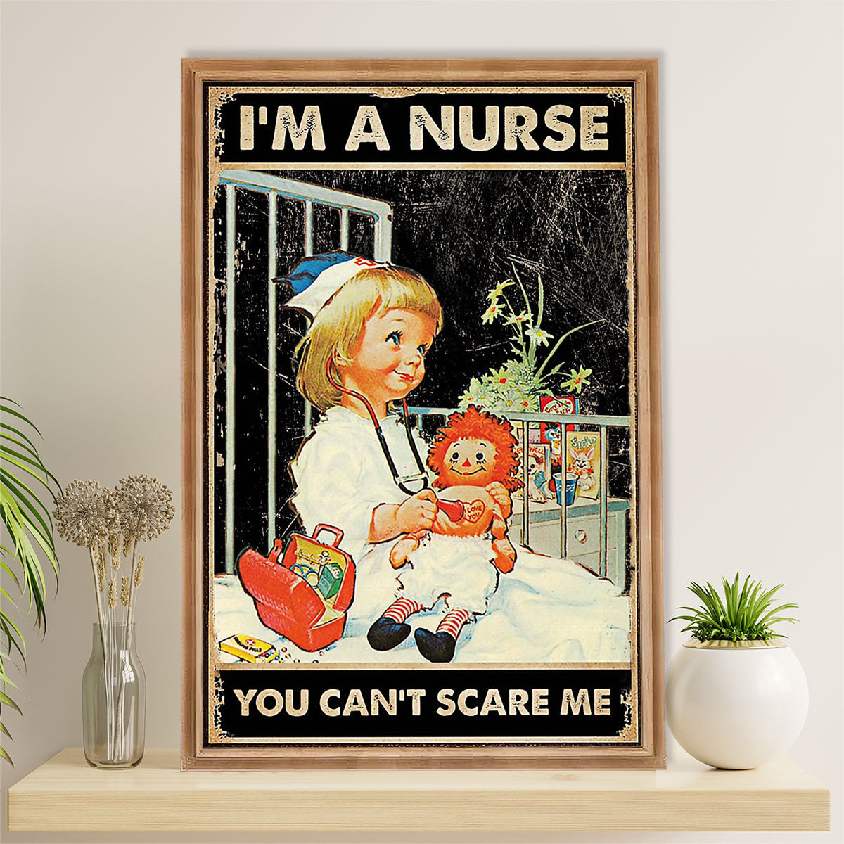 Nurse Canvas Wall Art Prints | I Am A Nurse | Gift for Woman Nurse, Female Nursing
