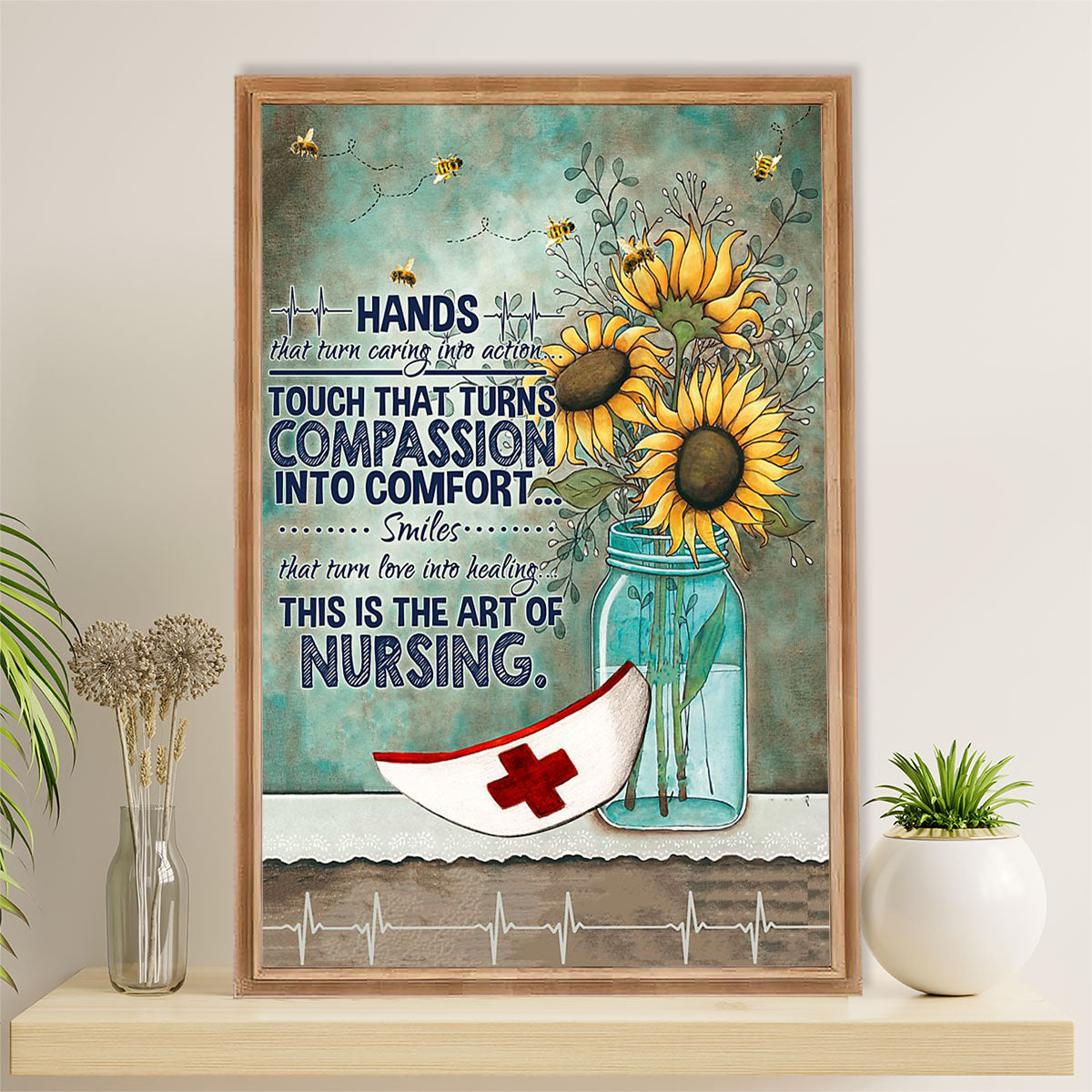 Nurse Poster | Art Of Nursing | Wall Art Gift for Woman Nurse, Female Nursing