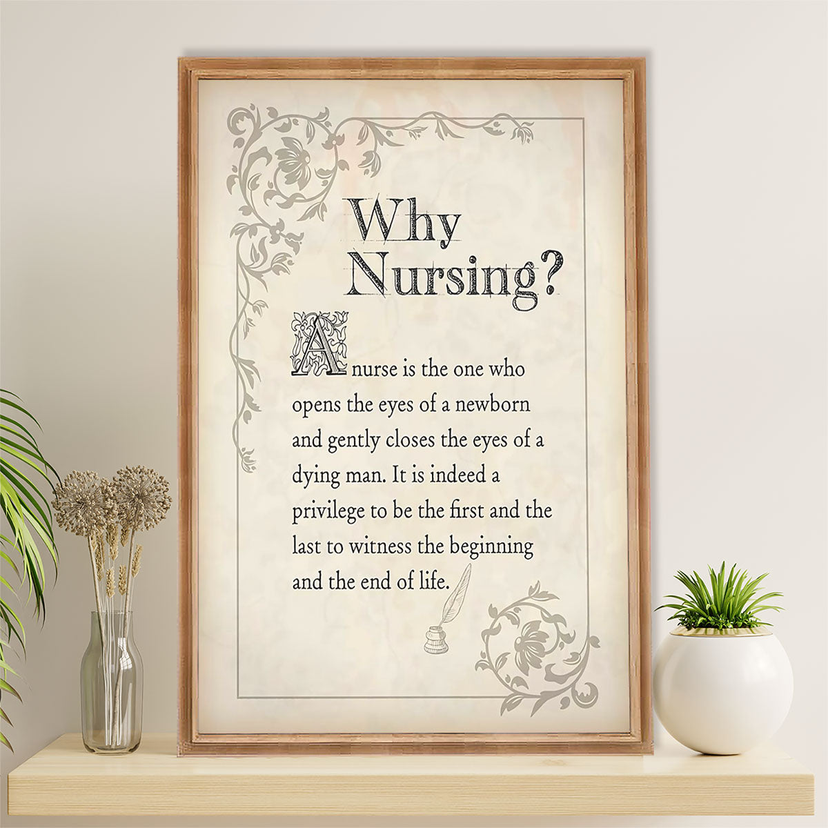 Nurse Canvas Wall Art Prints | Why Nursing | Gift for Woman Nurse, Female Nursing