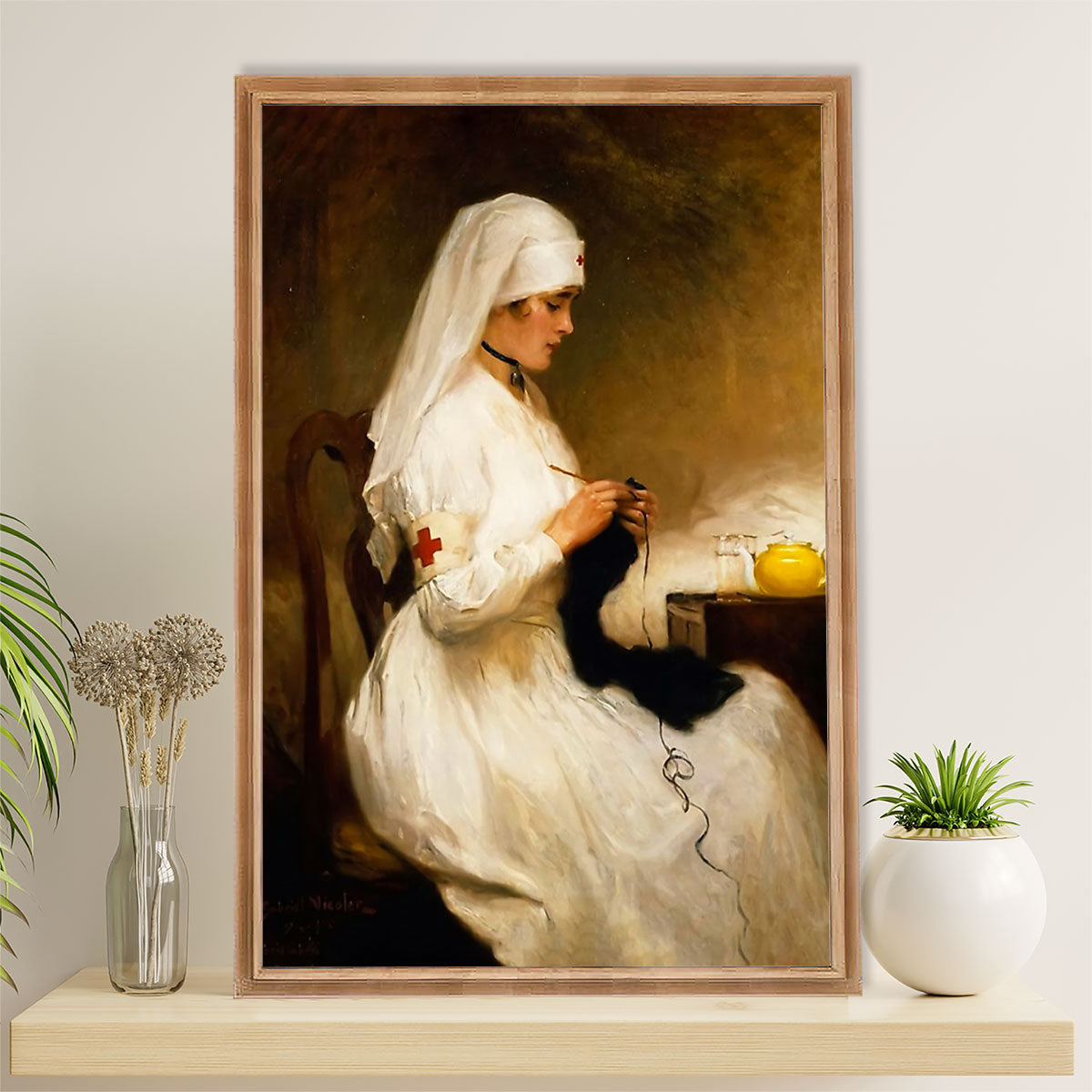 Nurse Poster | Nurse Paintings | Wall Art Gift for Woman Nurse, Female Nursing