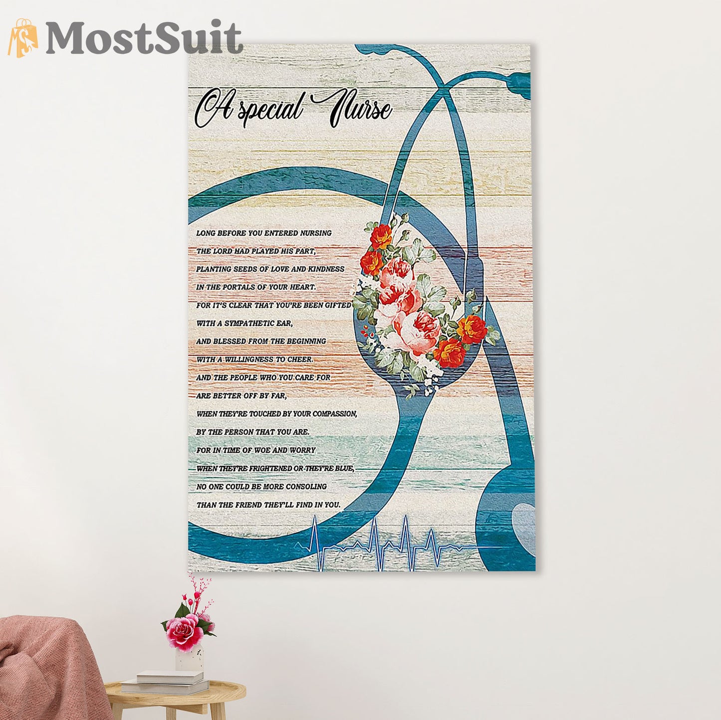 Nurse Canvas Wall Art Prints | A Special Nurse | Gift for Woman Nurse, Female Nursing