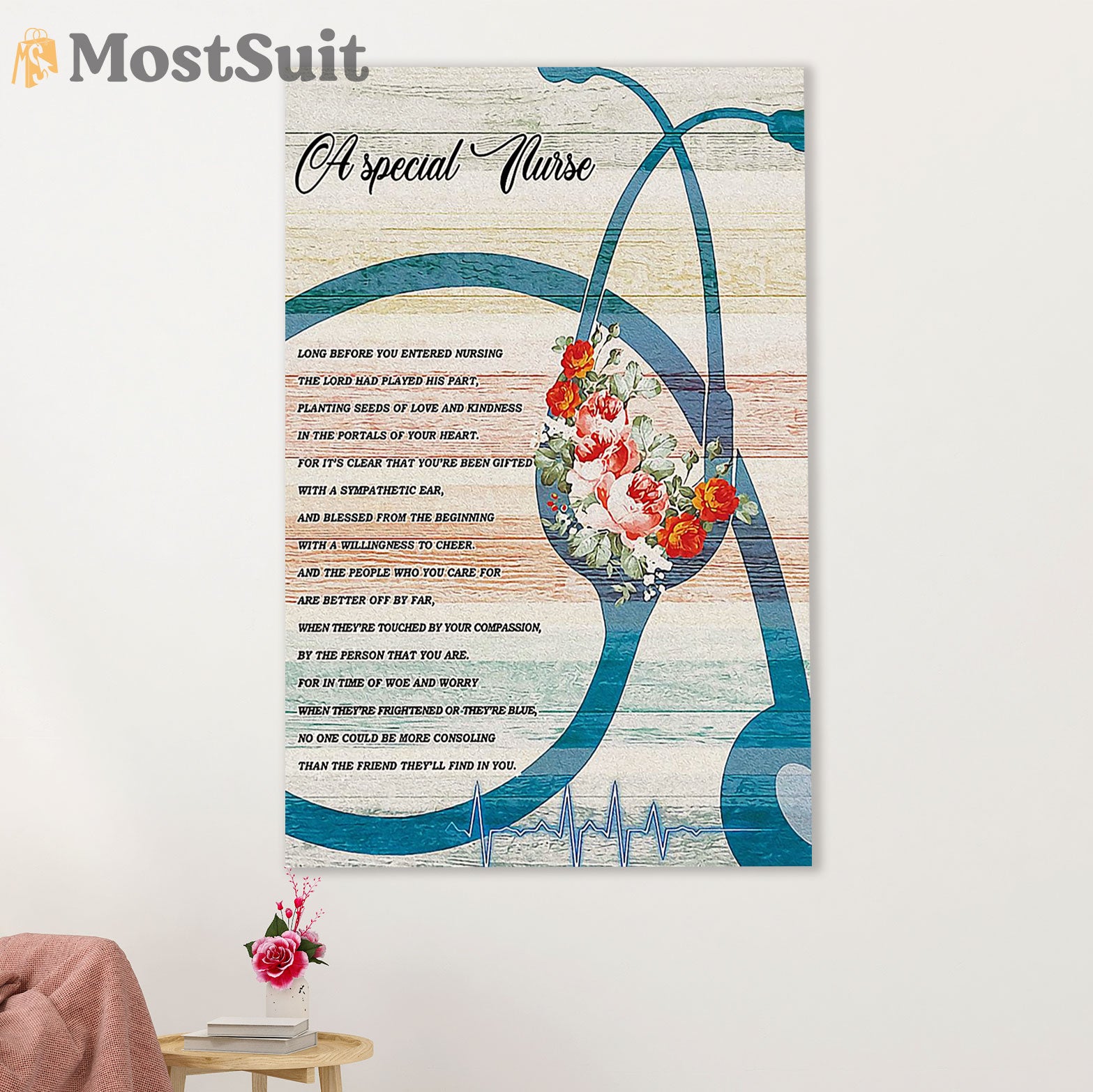 Nurse Canvas Wall Art Prints | A Special Nurse | Gift for Woman Nurse, Female Nursing