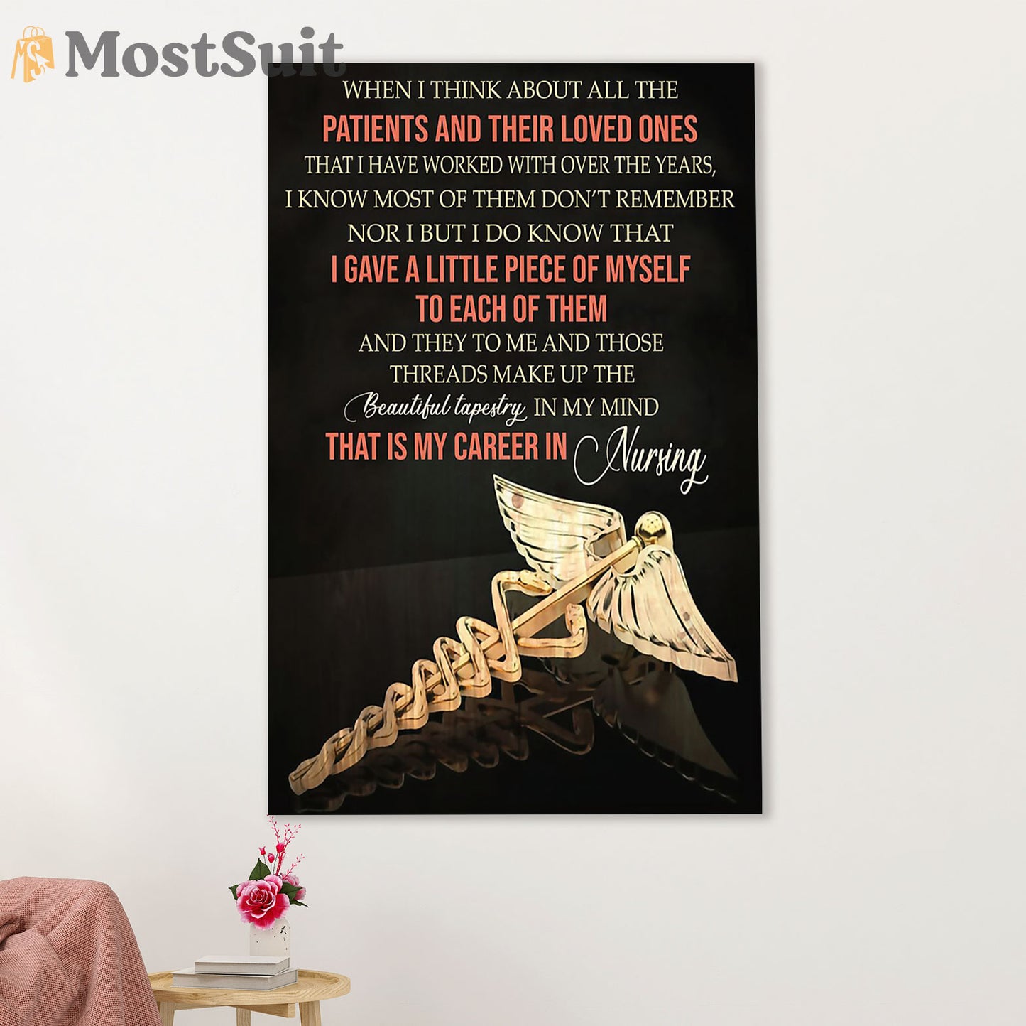 Nurse Poster | My Career In Nursing | Wall Art Gift for Woman Nurse, Female Nursing