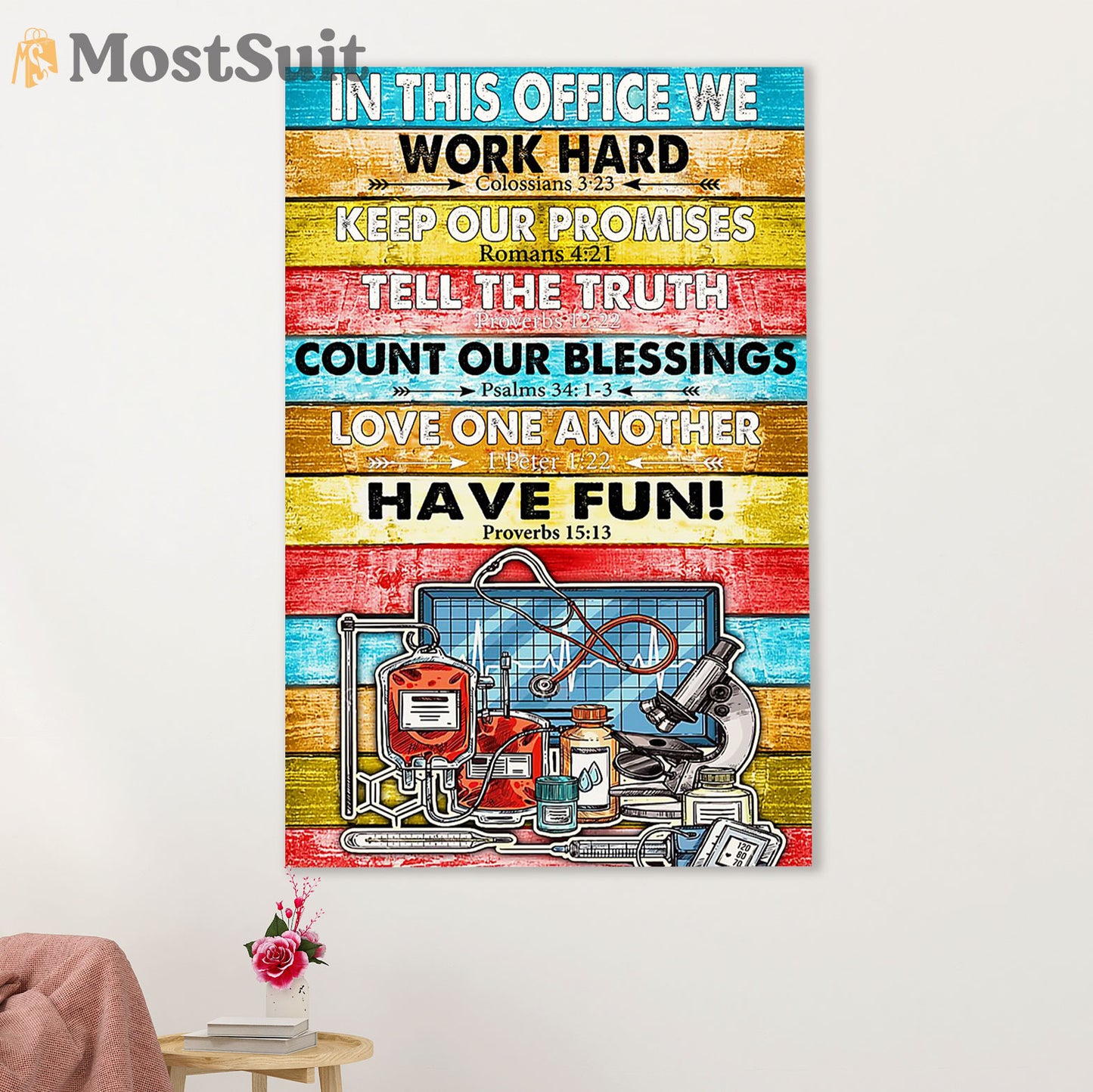 Nurse Poster | In This Office | Wall Art Gift for Woman Nurse, Female Nursing