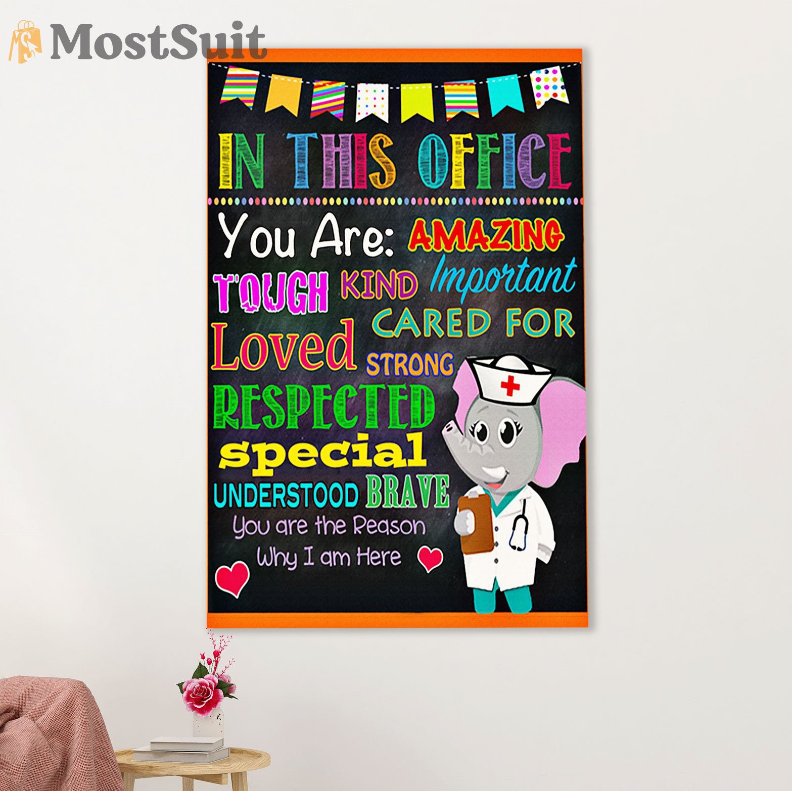 Nurse Canvas Wall Art Prints | In This Office | Gift for Woman Nurse, Female Nursing