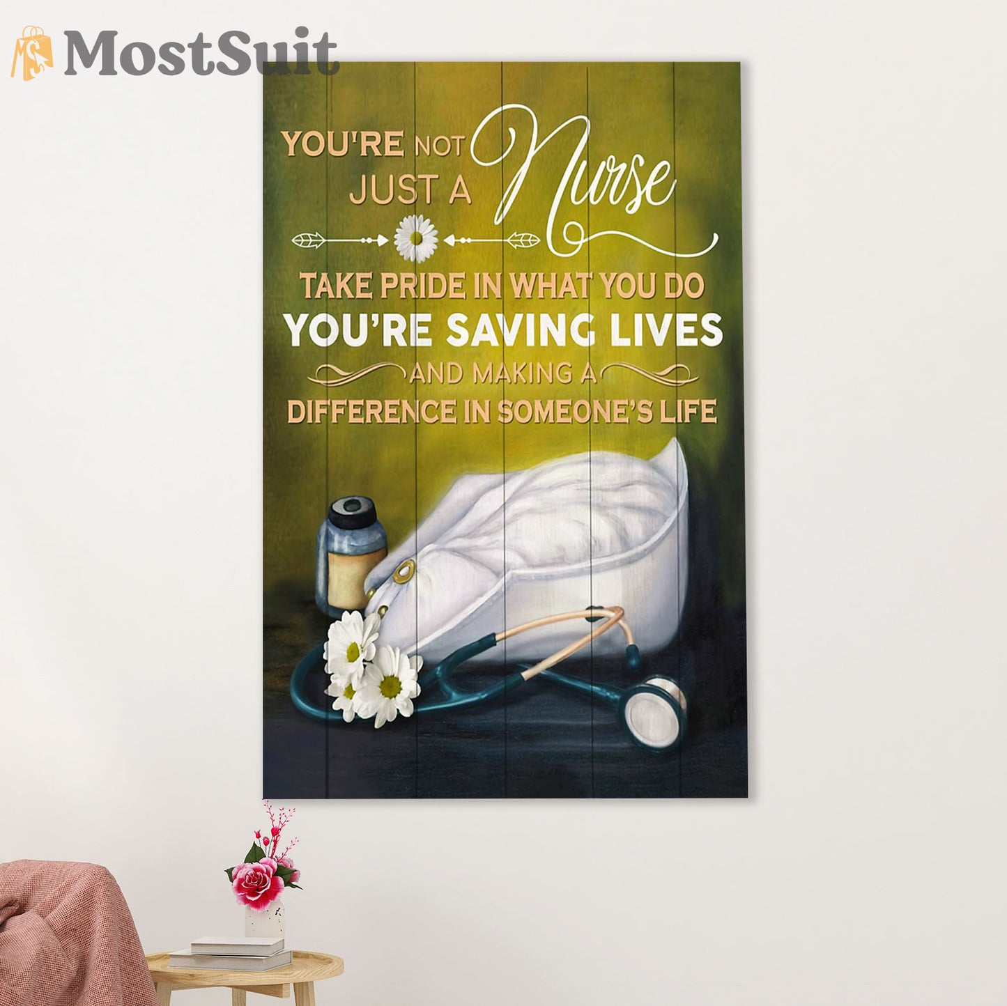 Nurse Canvas Wall Art Prints | Saving Lives | Gift for Woman Nurse, Female Nursing