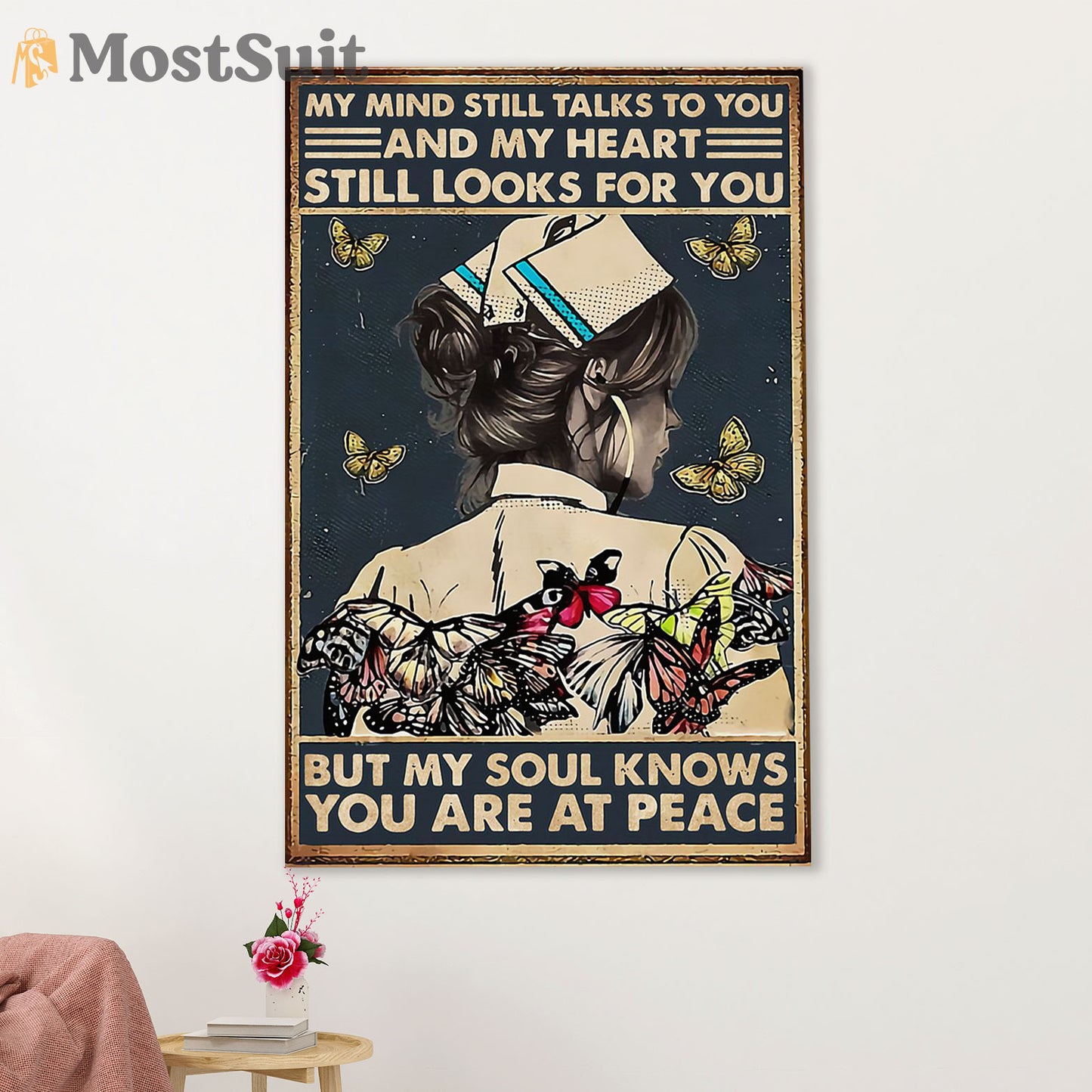 Nurse Canvas Wall Art Prints | You Are At Peace | Gift for Woman Nurse, Female Nursing