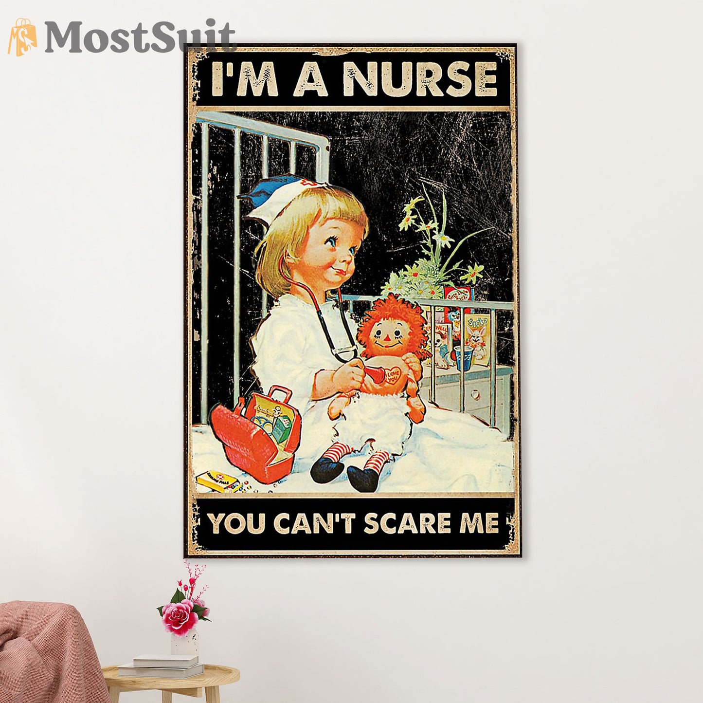 Nurse Canvas Wall Art Prints | I Am A Nurse | Gift for Woman Nurse, Female Nursing