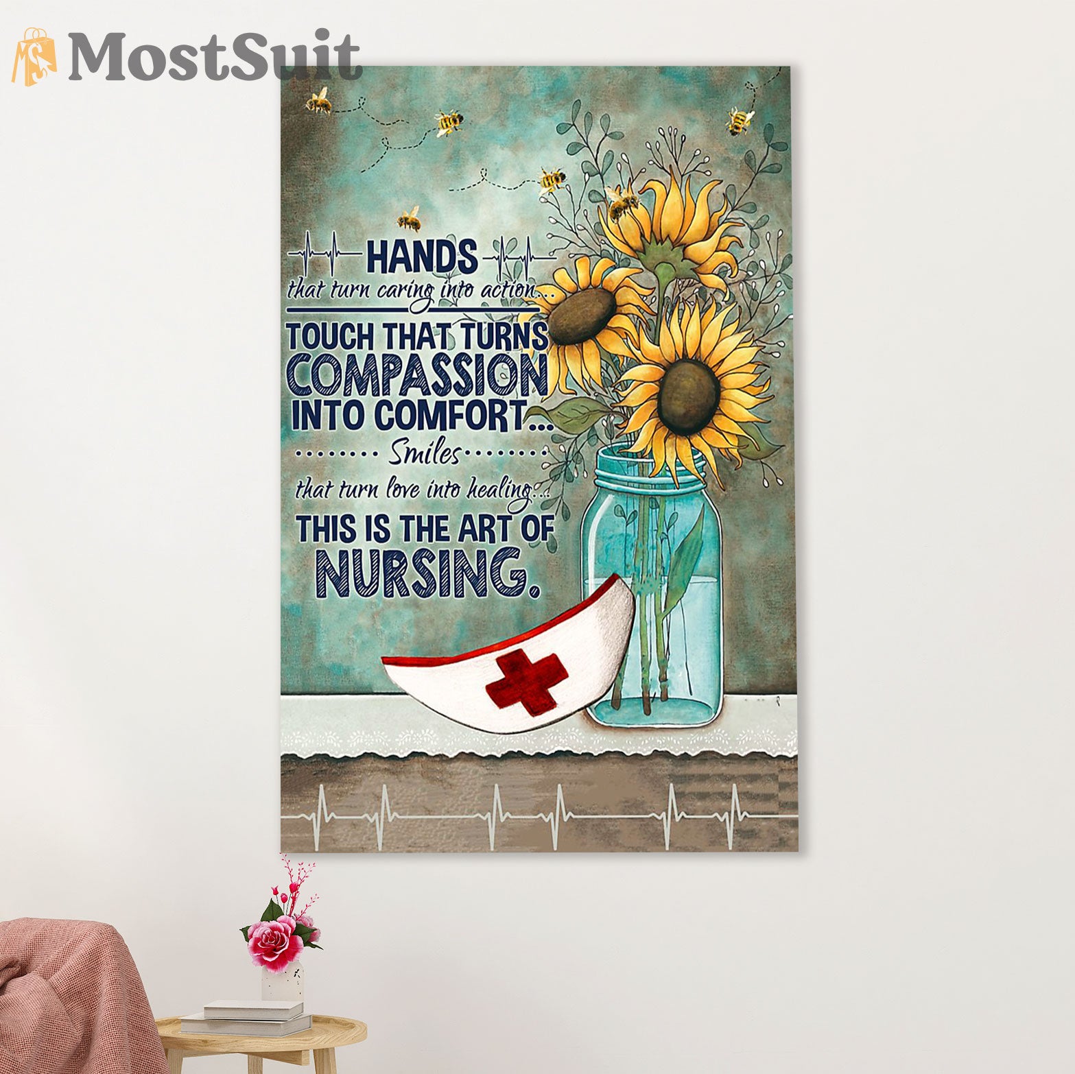 Nurse Canvas Wall Art Prints | Art Of Nursing | Gift for Woman Nurse, Female Nursing