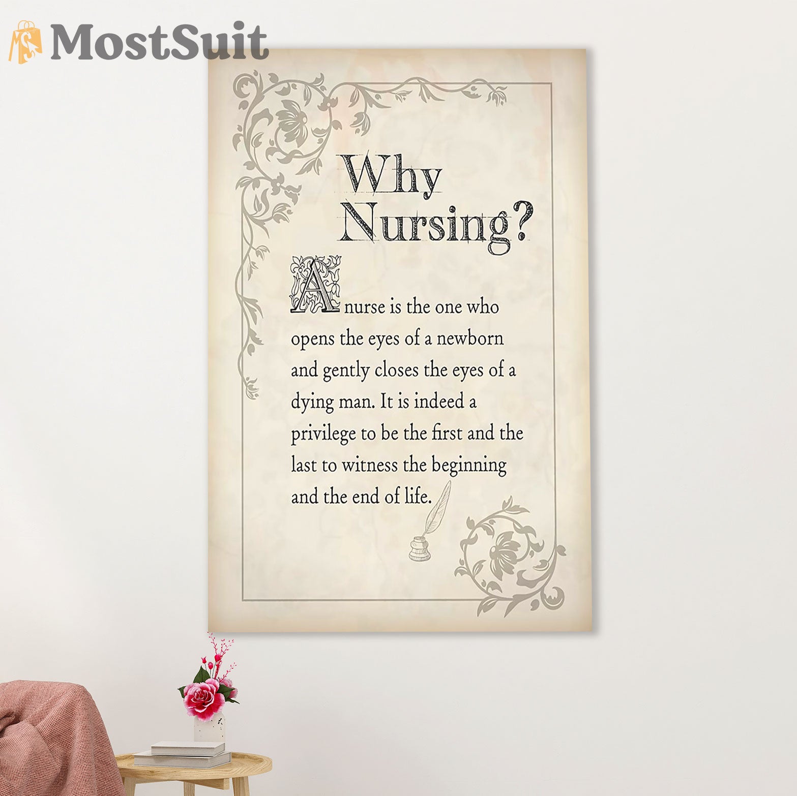 Nurse Canvas Wall Art Prints | Why Nursing | Gift for Woman Nurse, Female Nursing