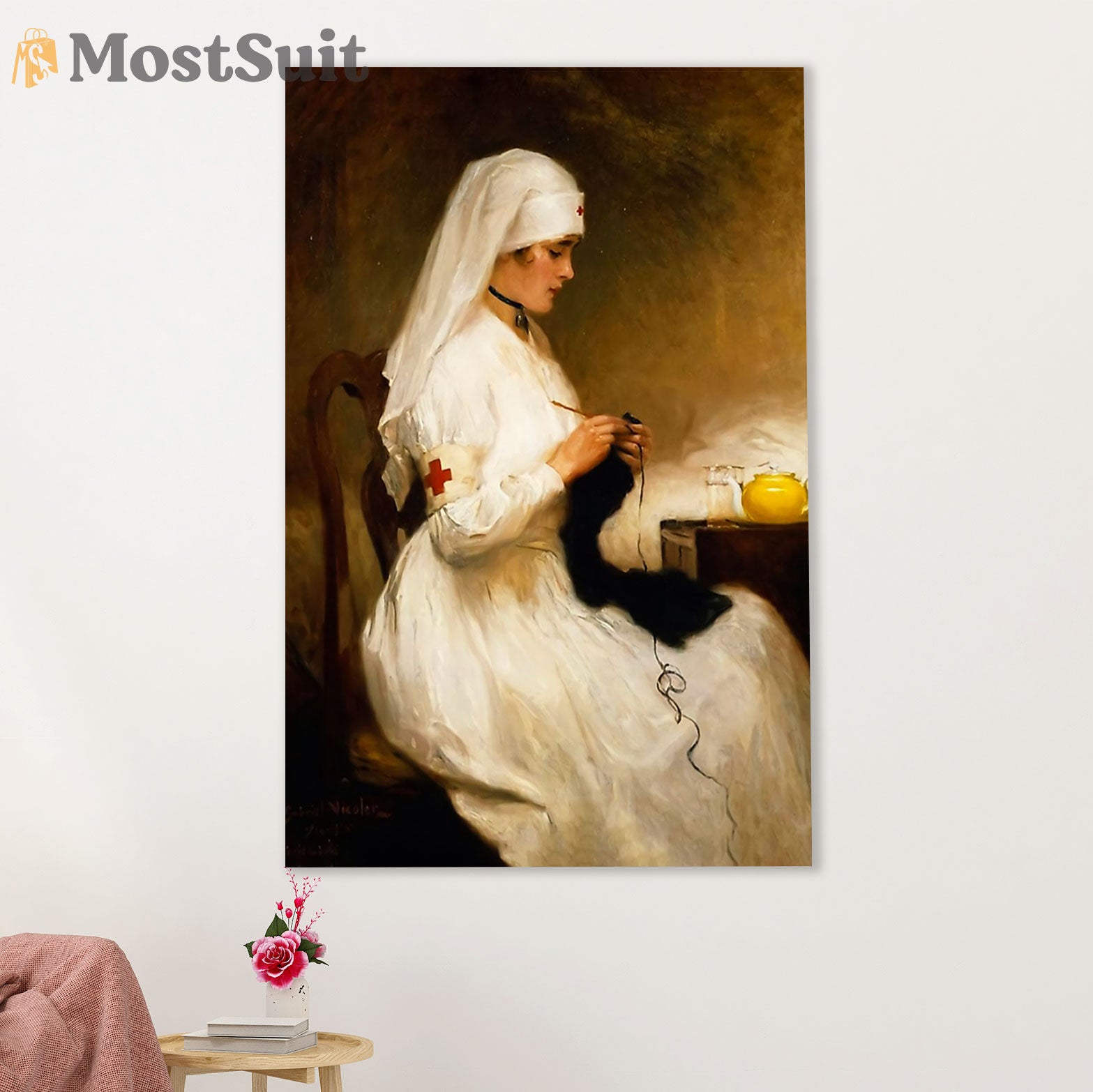 Nurse Poster | Nurse Paintings | Wall Art Gift for Woman Nurse, Female Nursing