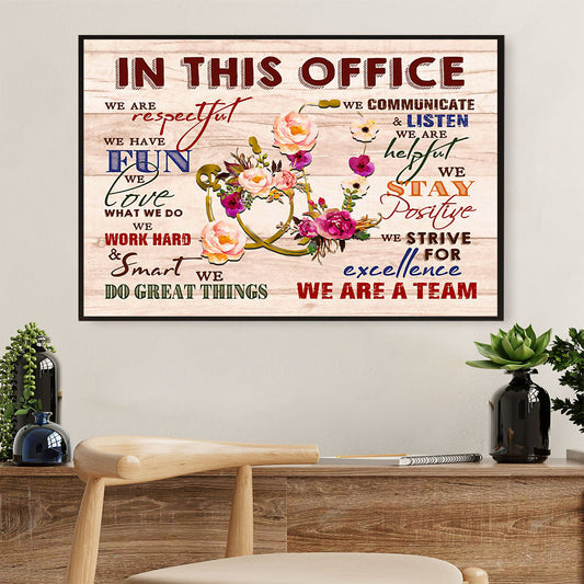 Nurse Poster | We Are A Team | Wall Art Gift for Woman Nurse, Female Nursing