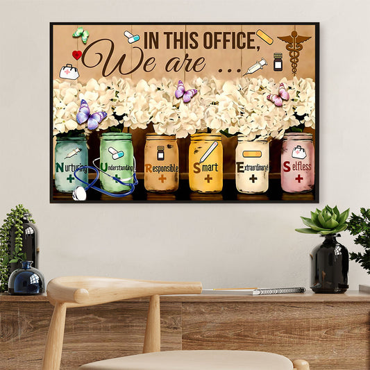 Nurse Canvas Wall Art | In This Office | Gift for Woman Nurse, Female Nursing