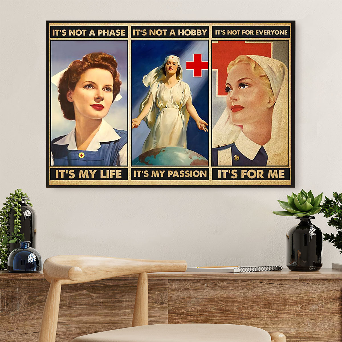 Nurse Poster | It's My Life | Wall Art Gift for Woman Nurse, Female Nursing