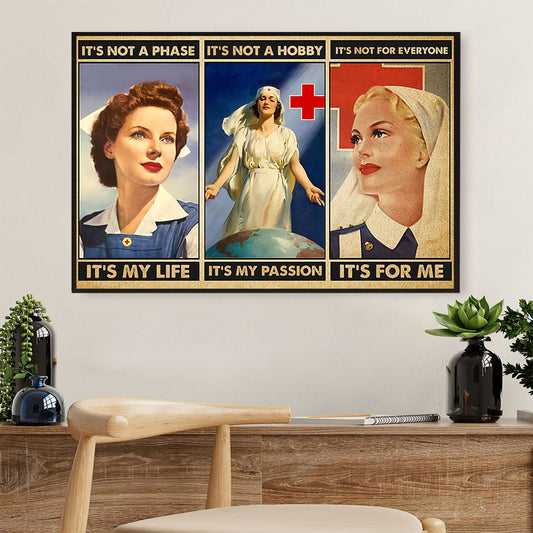 Nurse Poster | It's My Life | Wall Art Gift for Woman Nurse, Female Nursing