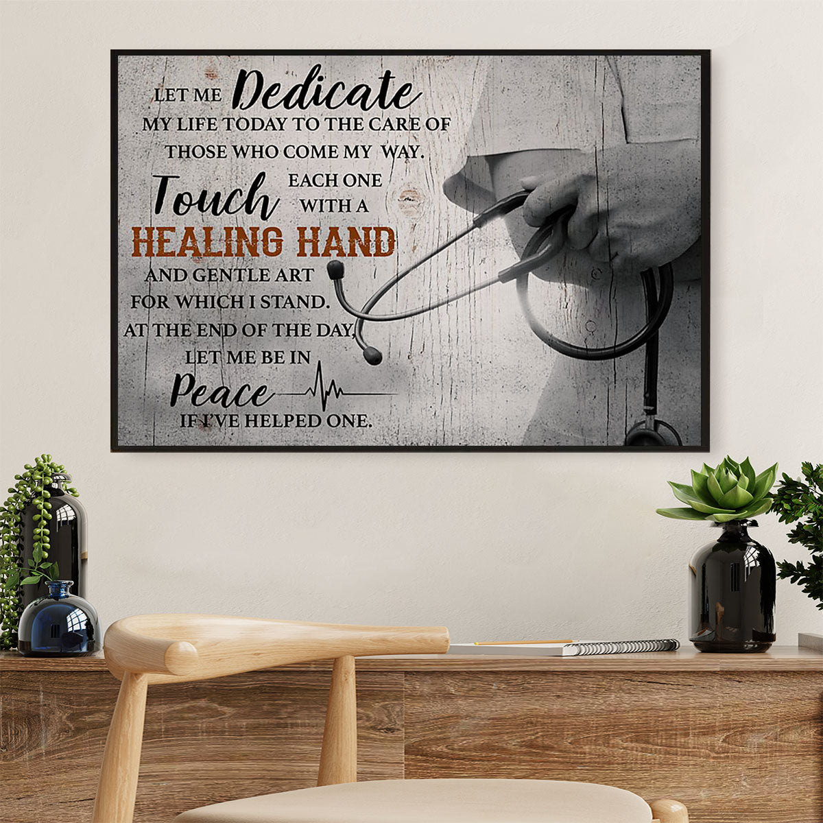 Nurse Poster | Inspirational Quotes | Wall Art Gift for Woman Nurse, Female Nursing