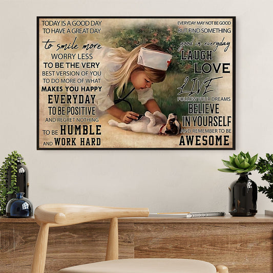 Nurse Canvas Wall Art | Inspirational Quotes | Gift for Woman Nurse, Female Nursing