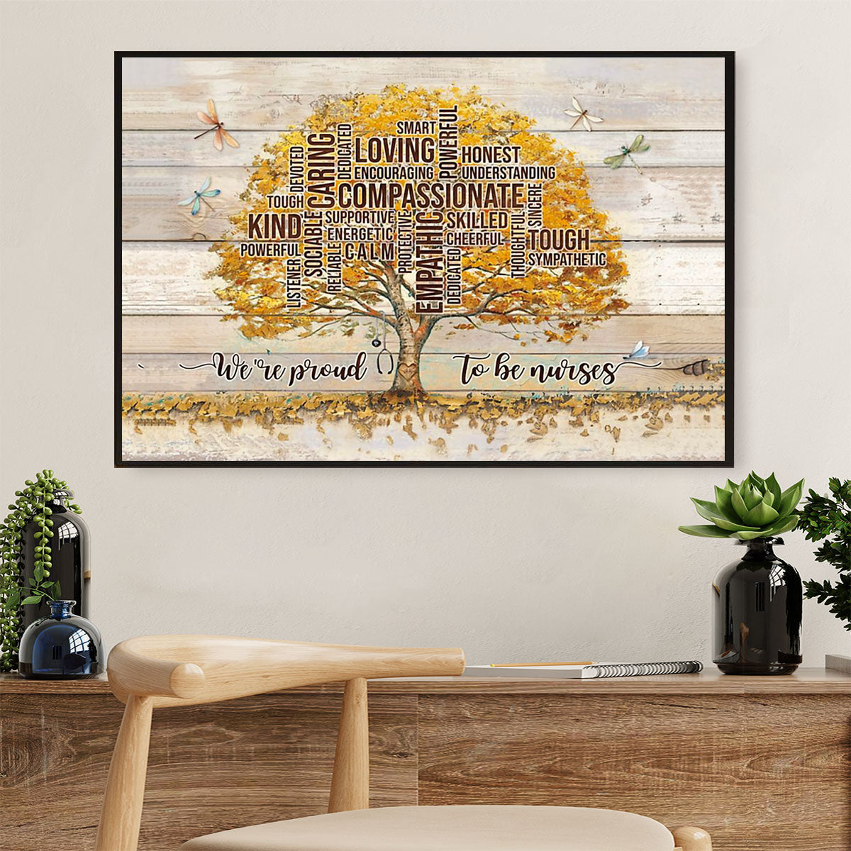 Nurse Canvas Wall Art | We're Proud To Be Nurses | Gift for Woman Nurse, Female Nursing