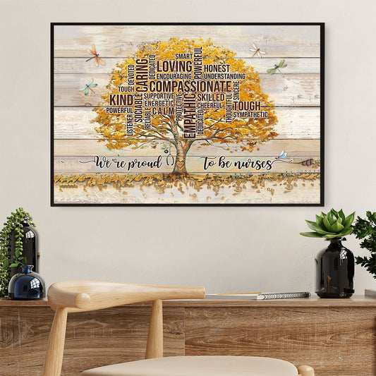 Nurse Canvas Wall Art | We're Proud To Be Nurses | Gift for Woman Nurse, Female Nursing