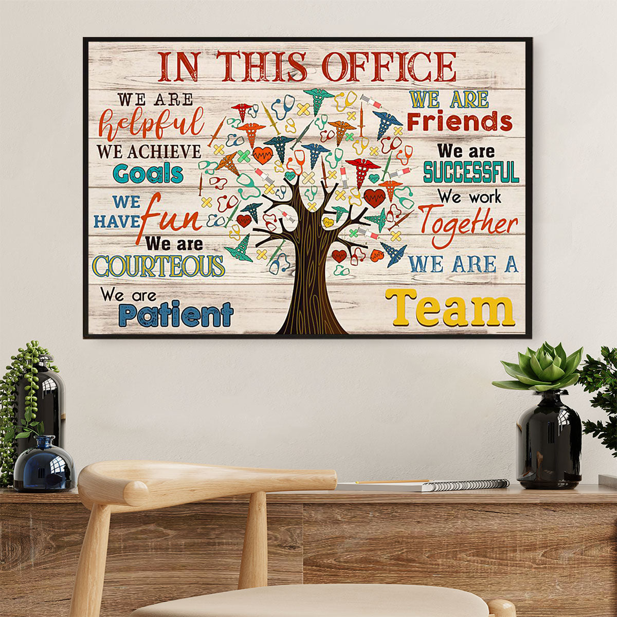 Nurse Poster | In This Office | Wall Art Gift for Woman Nurse, Female Nursing