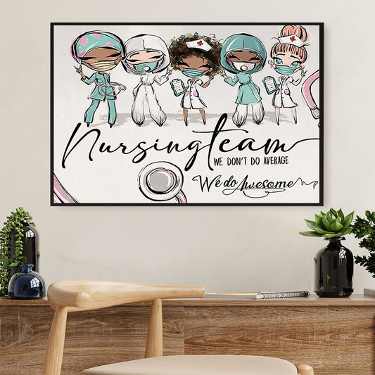 Nurse Canvas Wall Art | Nursing Team | Gift for Woman Nurse, Female Nursing