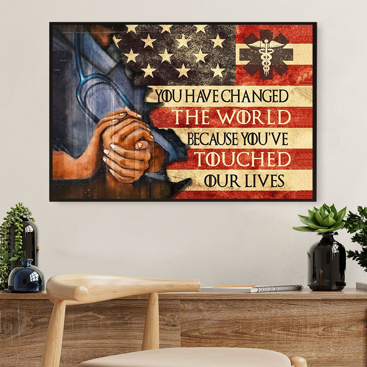 Nurse Canvas Wall Art | You Have Changed The World | Gift for Woman Nurse, Female Nursing