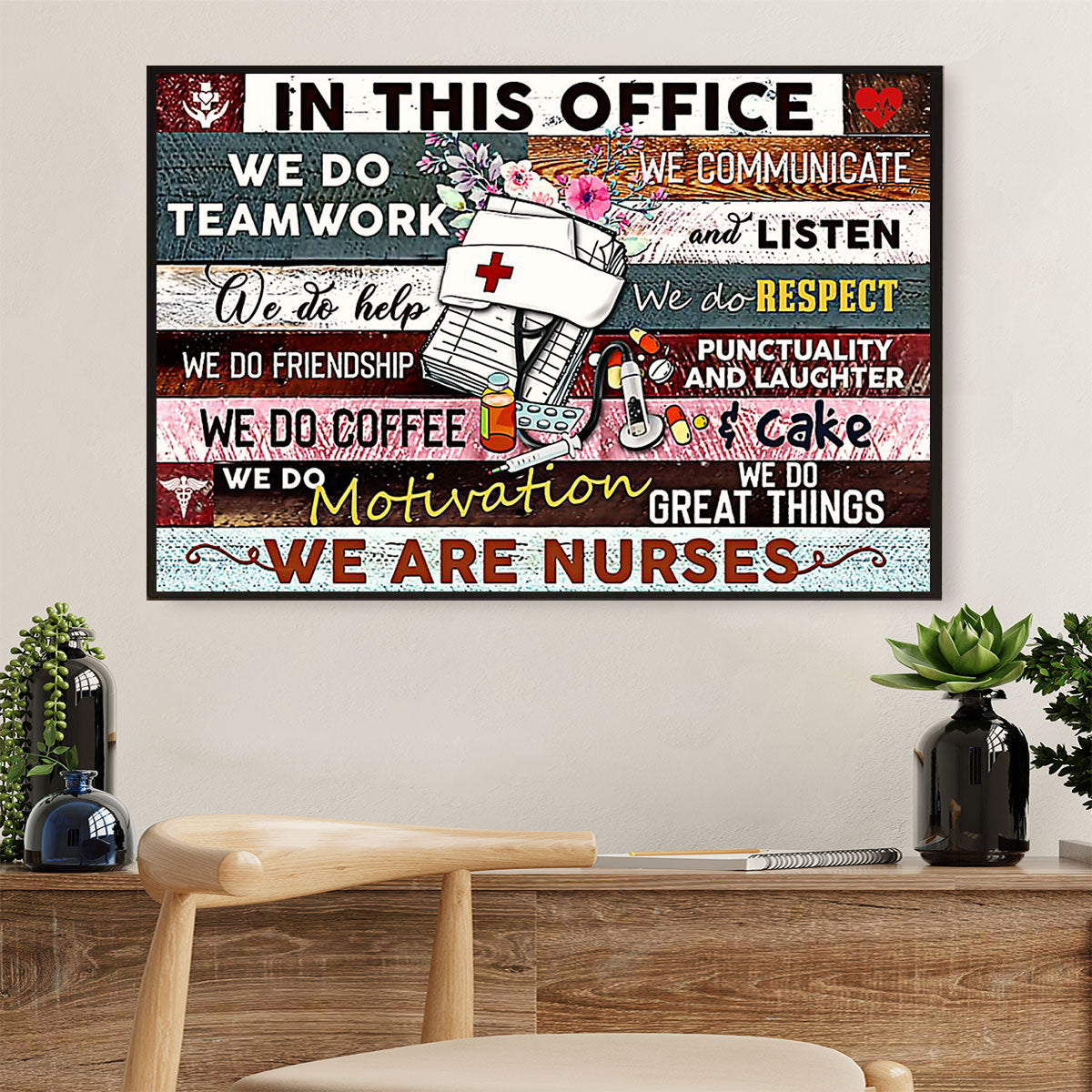 Nurse Canvas Wall Art | We Are Nurses | Gift for Woman Nurse, Female Nursing