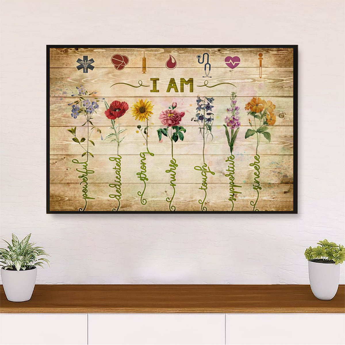 Nurse Poster | Inspirational Quotes | Wall Art Gift for Woman Nurse, Female Nursing