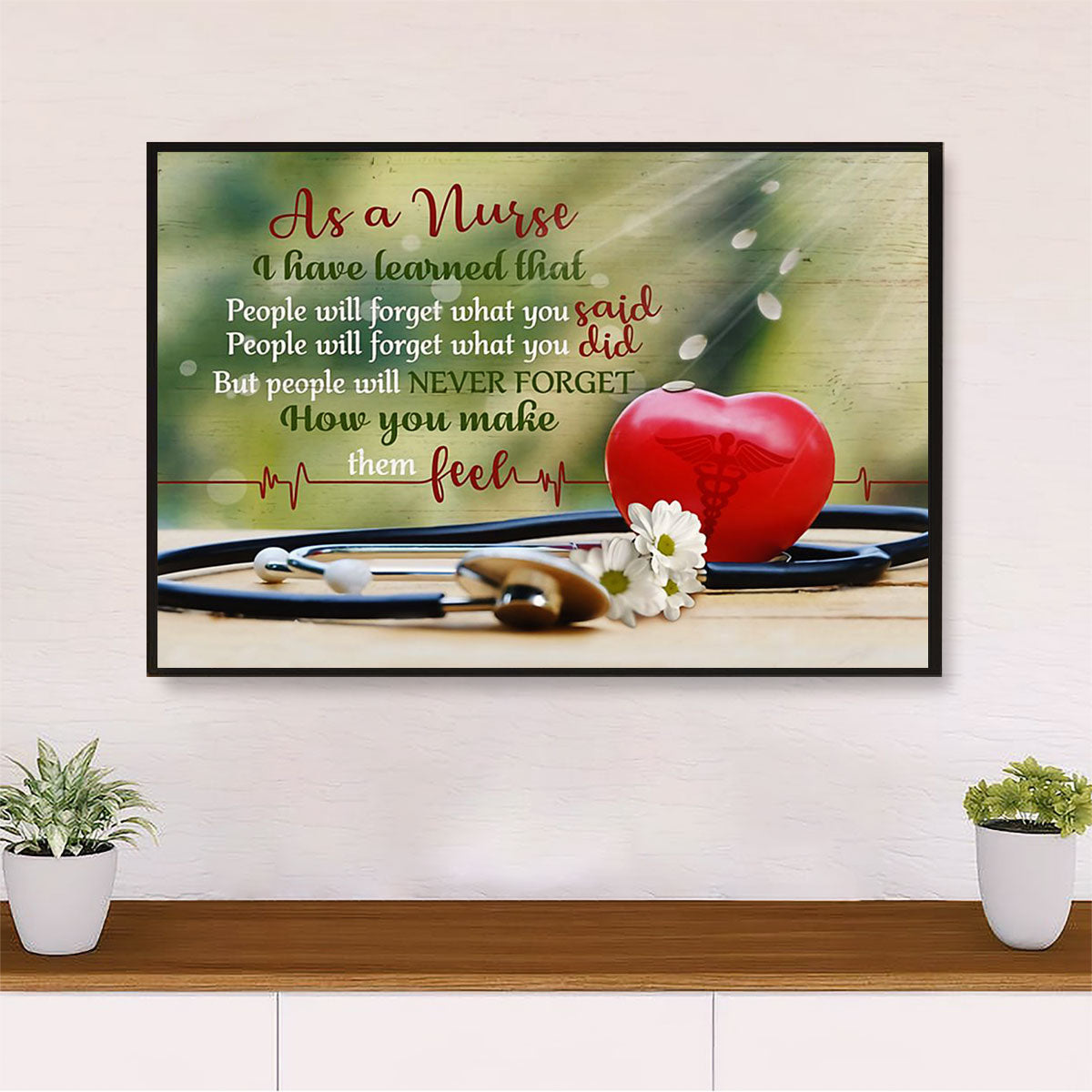 Nurse Poster | As A Nurse | Wall Art Gift for Woman Nurse, Female Nursing