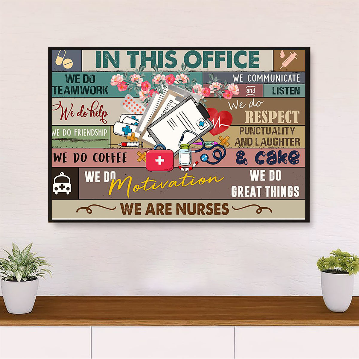 Nurse Poster | We Are Nurses | Wall Art Gift for Woman Nurse, Female Nursing