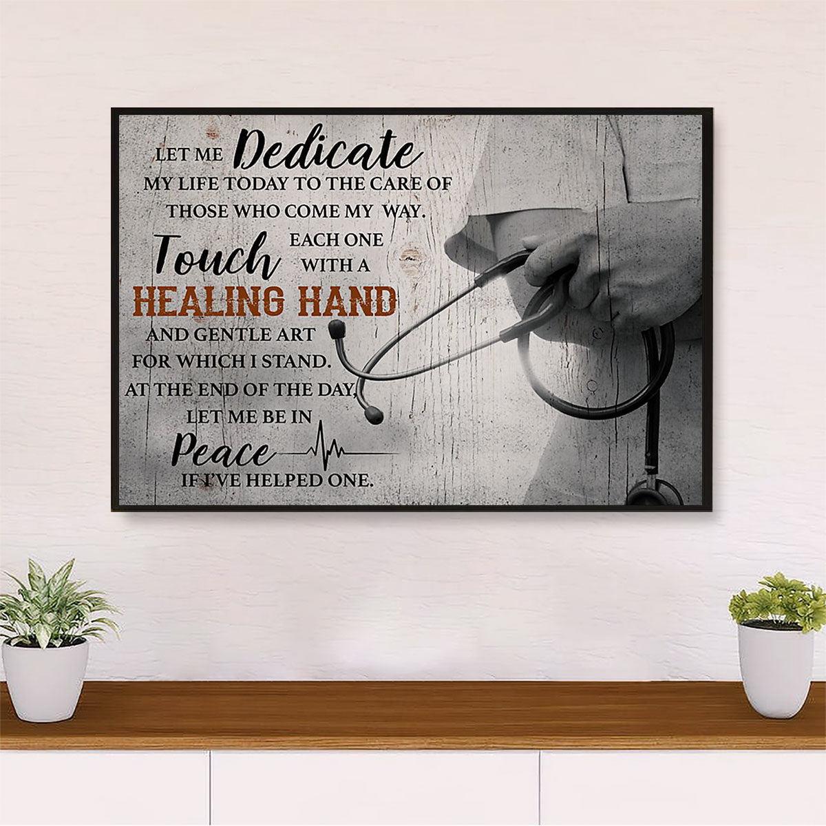 Nurse Poster | Inspirational Quotes | Wall Art Gift for Woman Nurse, Female Nursing
