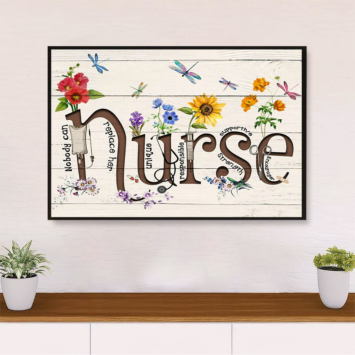 Nurse Poster | Inspirational Quotes | Wall Art Gift for Woman Nurse, Female Nursing