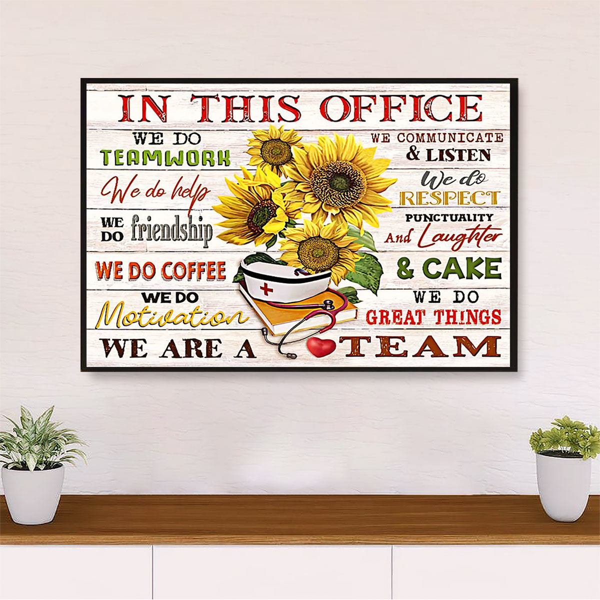 Nurse Canvas Wall Art | In This Office | Gift for Woman Nurse, Female Nursing