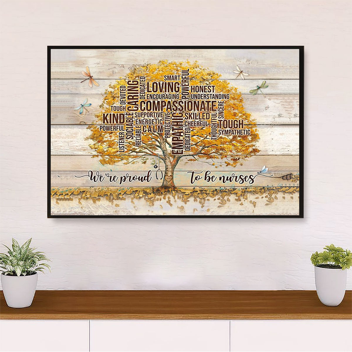Nurse Canvas Wall Art | We're Proud To Be Nurses | Gift for Woman Nurse, Female Nursing