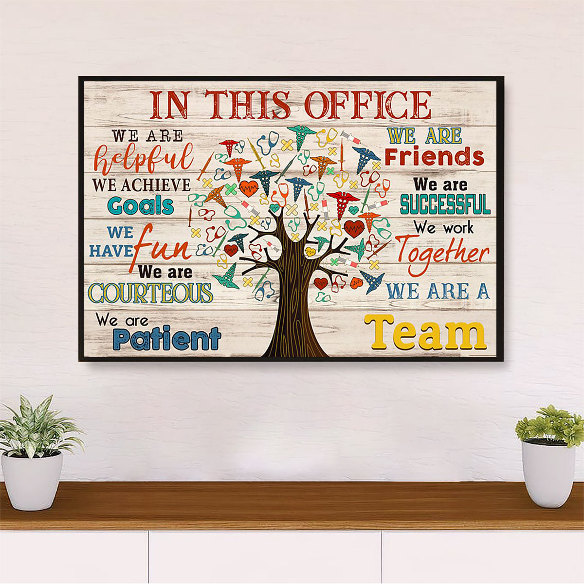 Nurse Canvas Wall Art | In This Office | Gift for Woman Nurse, Female Nursing