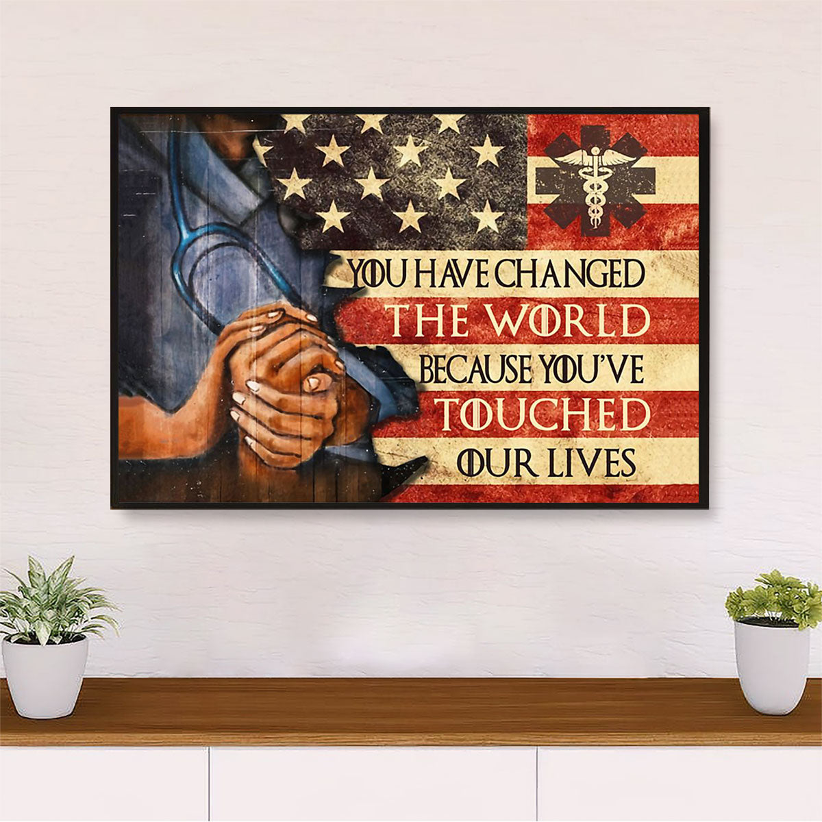 Nurse Canvas Wall Art | You Have Changed The World | Gift for Woman Nurse, Female Nursing