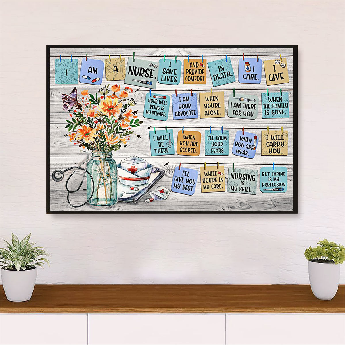 Nurse Poster | I Am A Nurse | Wall Art Gift for Woman Nurse, Female Nursing