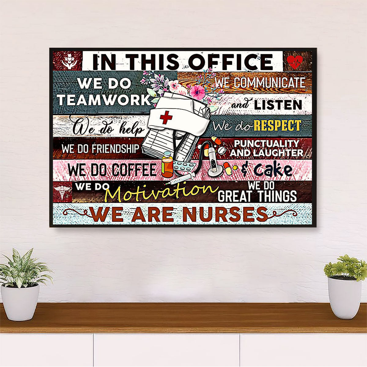 Nurse Canvas Wall Art | We Are Nurses | Gift for Woman Nurse, Female Nursing