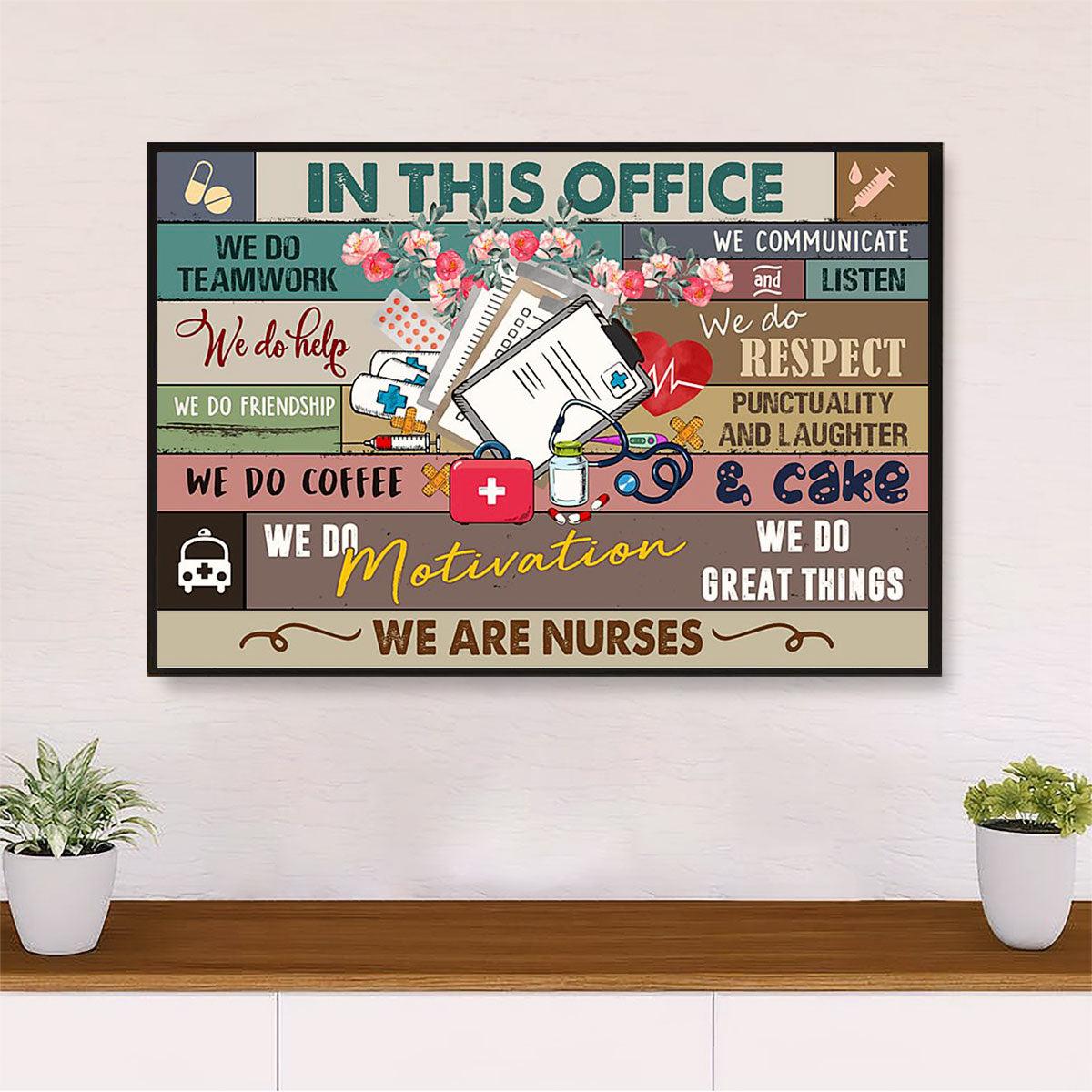 Nurse Canvas Wall Art | We Are Nurses | Gift for Woman Nurse, Female Nursing