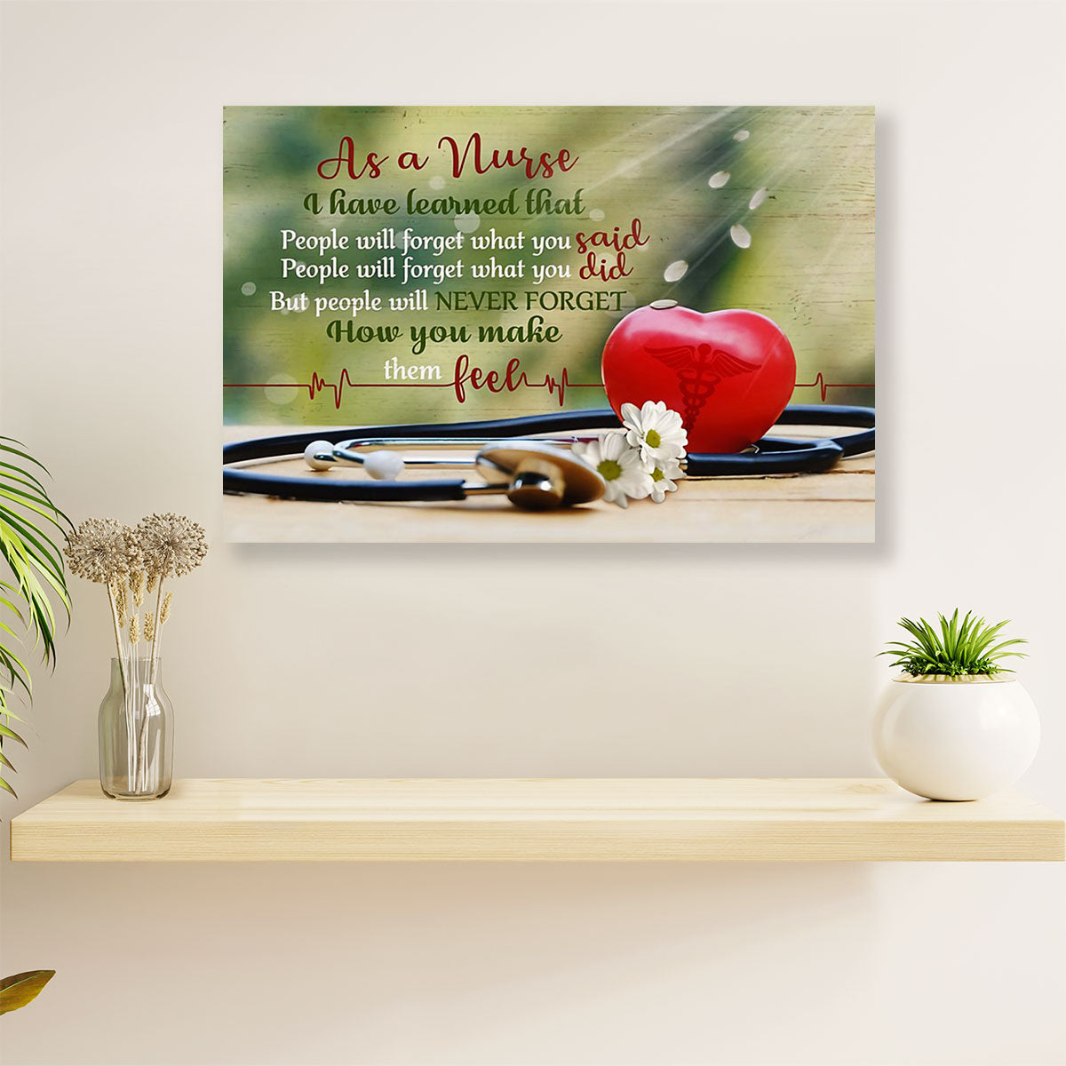 Nurse Poster | As A Nurse | Wall Art Gift for Woman Nurse, Female Nursing