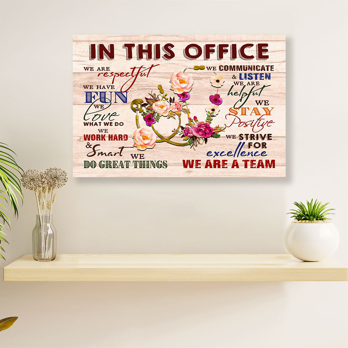 Nurse Poster | We Are A Team | Wall Art Gift for Woman Nurse, Female Nursing
