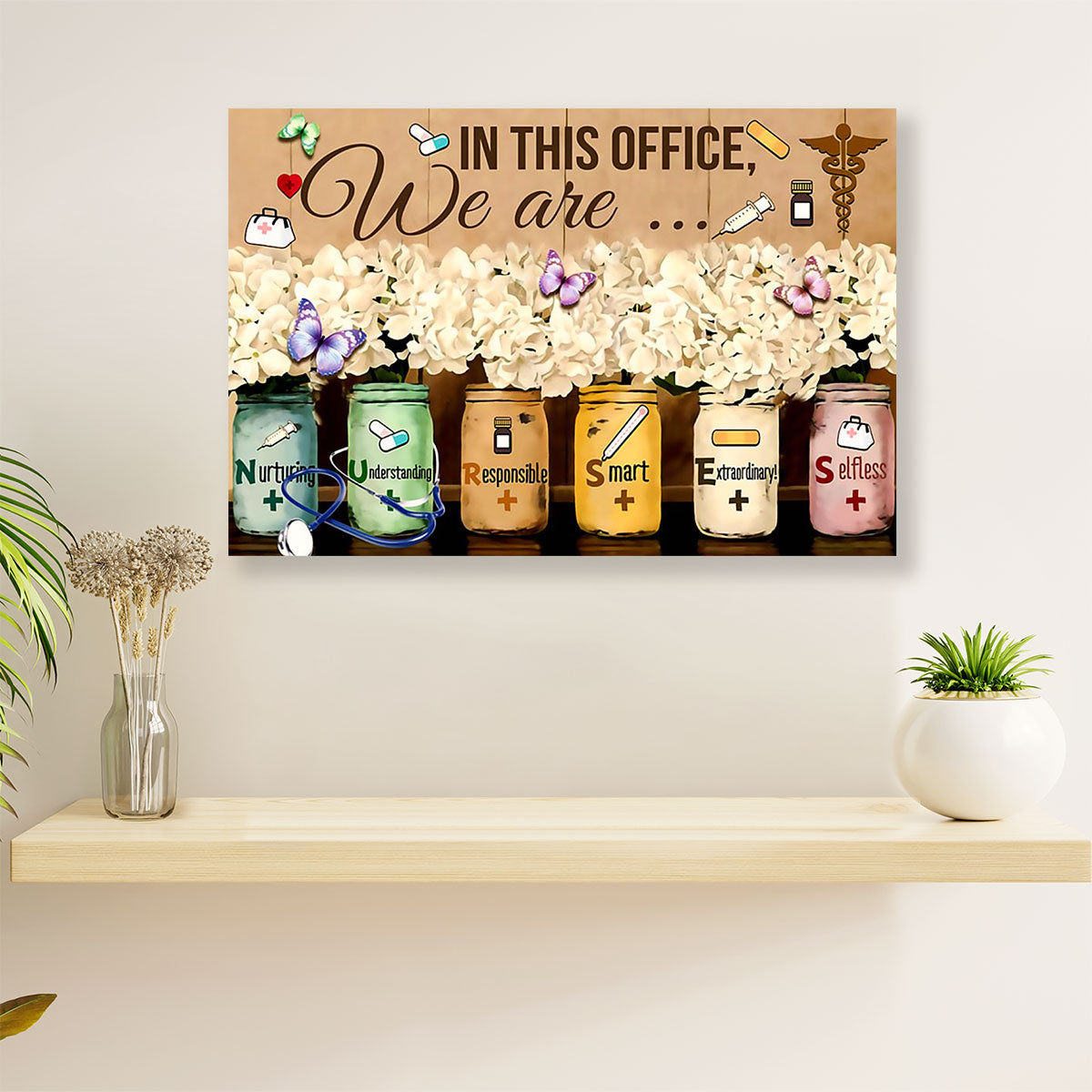 Nurse Poster | In This Office | Wall Art Gift for Woman Nurse, Female Nursing