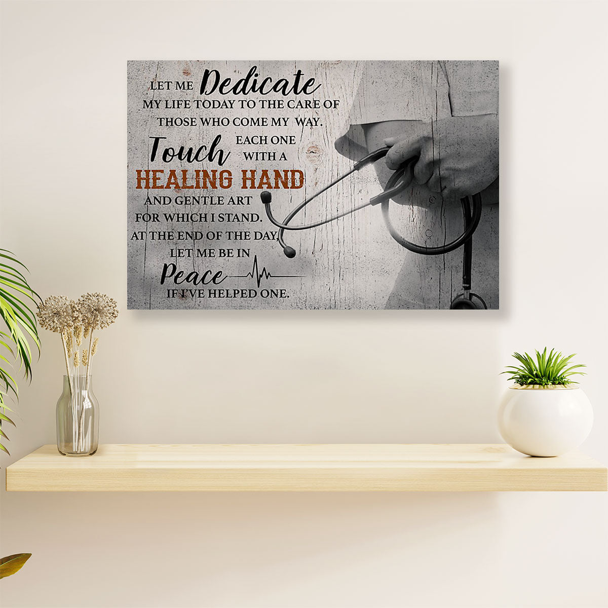 Nurse Canvas Wall Art | Inspirational Quotes | Gift for Woman Nurse, Female Nursing
