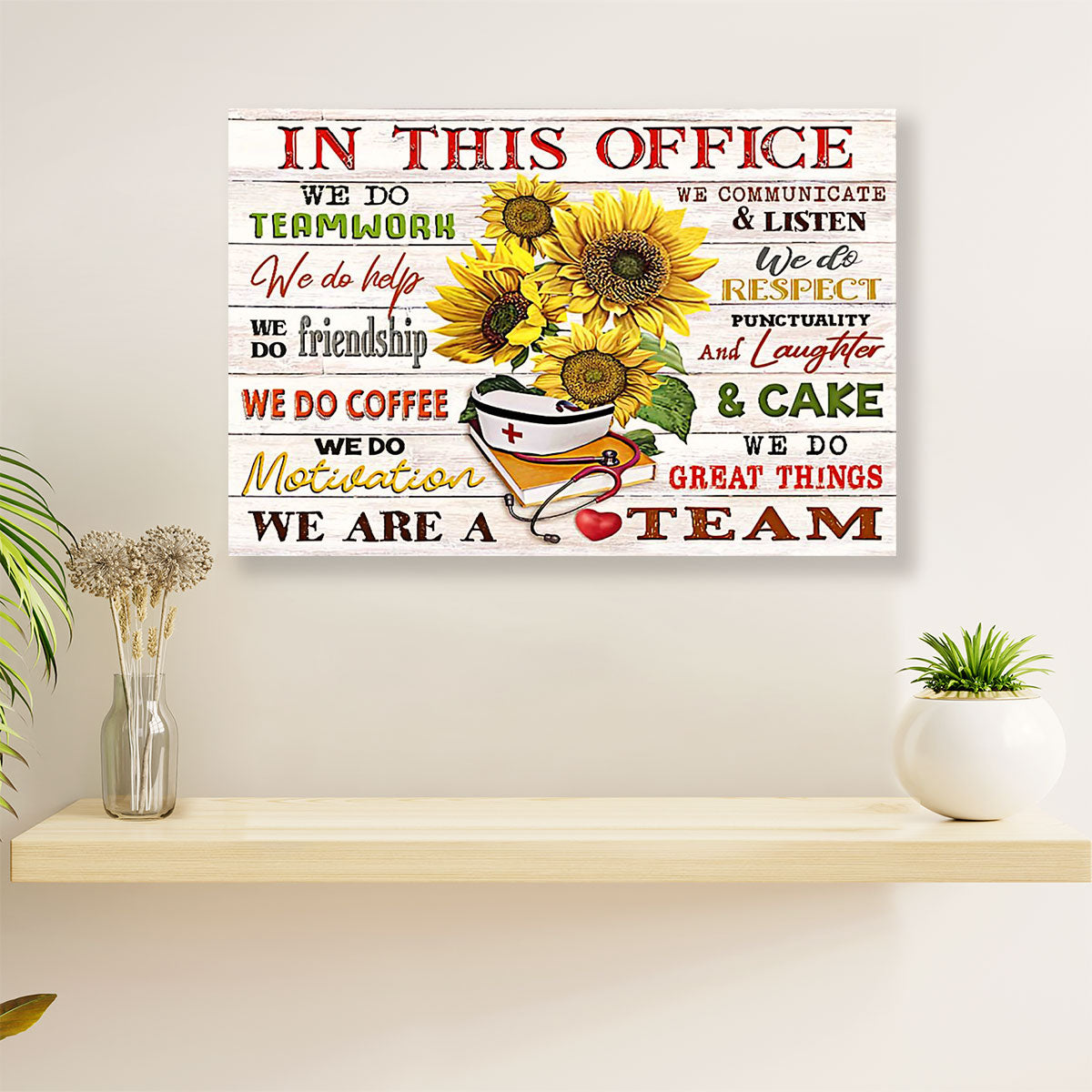 Nurse Canvas Wall Art | In This Office | Gift for Woman Nurse, Female Nursing