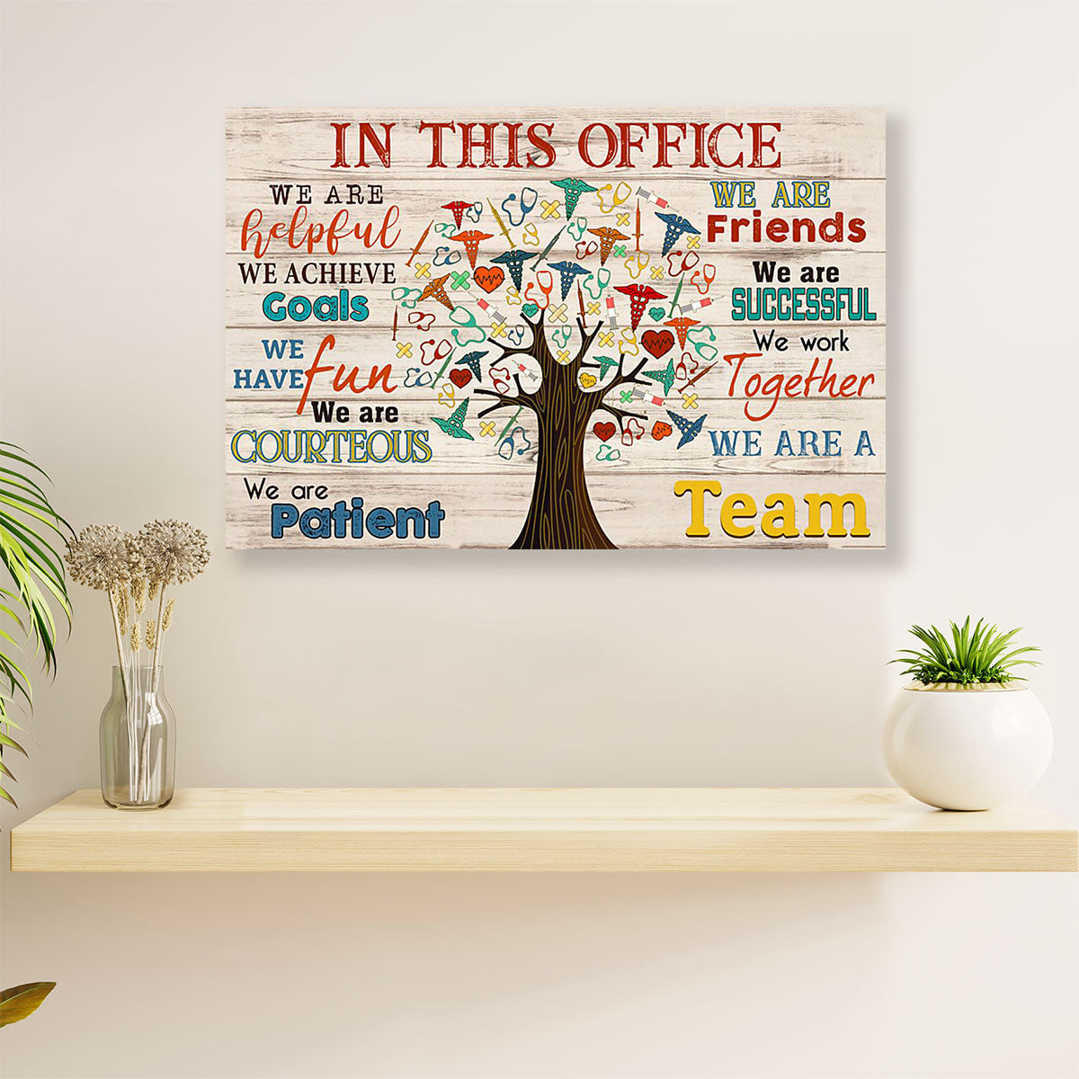Nurse Canvas Wall Art | In This Office | Gift for Woman Nurse, Female Nursing