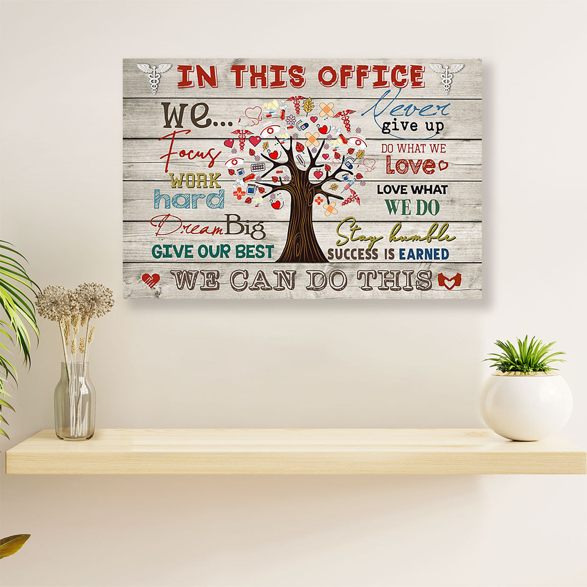 Nurse Canvas Wall Art | In This Office | Gift for Woman Nurse, Female Nursing