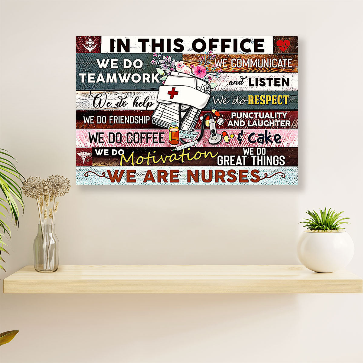 Nurse Poster | We Are Nurses | Wall Art Gift for Woman Nurse, Female Nursing