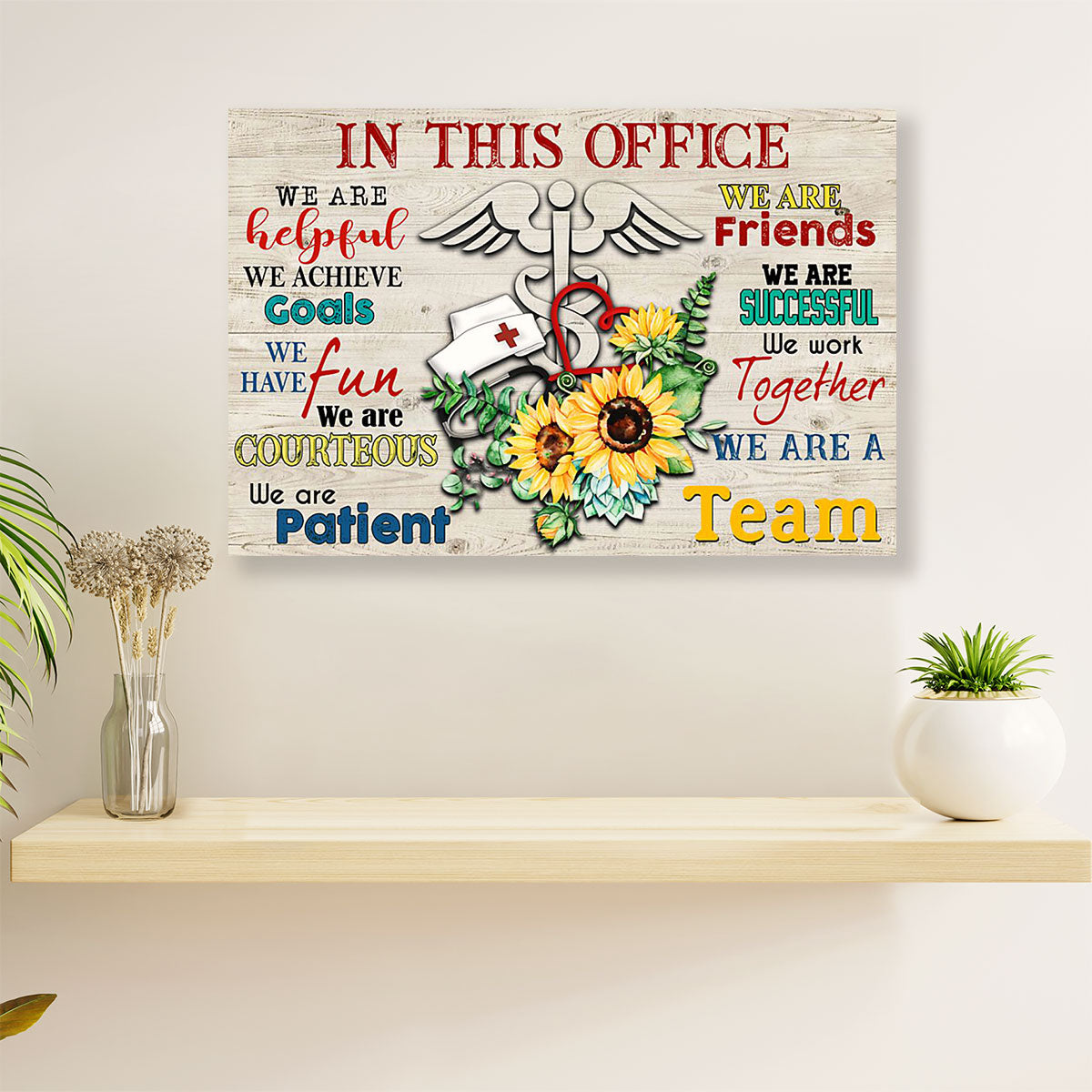Nurse Canvas Wall Art | In This Office | Gift for Woman Nurse, Female Nursing
