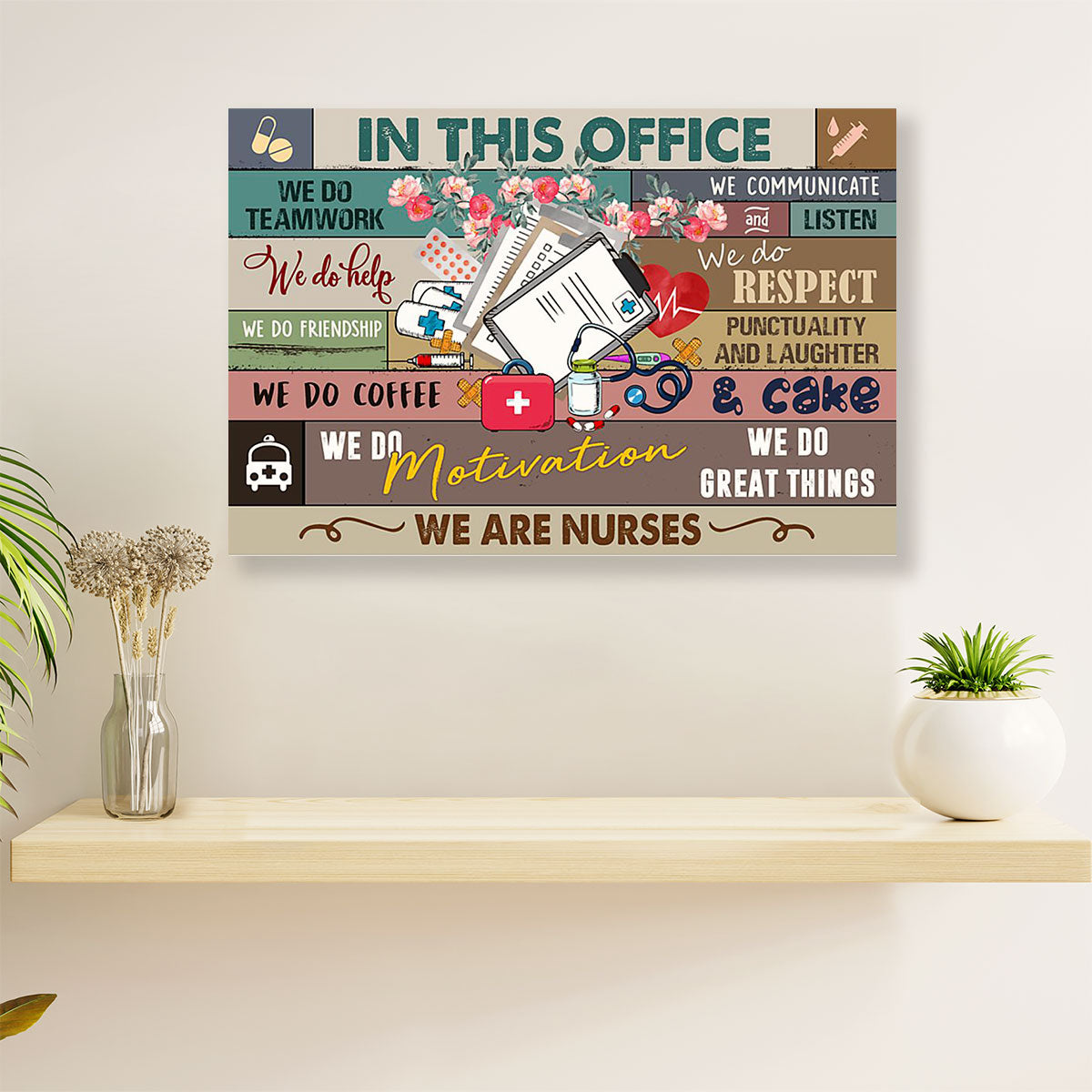 Nurse Canvas Wall Art | We Are Nurses | Gift for Woman Nurse, Female Nursing