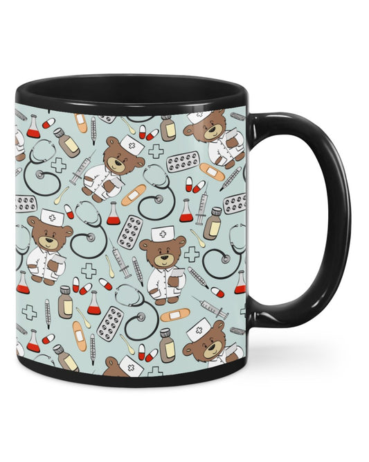 Nurse Coffee Mug | Nurse Bear | Drinkware Gift for Woman Nurse, Female Nursing